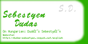 sebestyen dudas business card